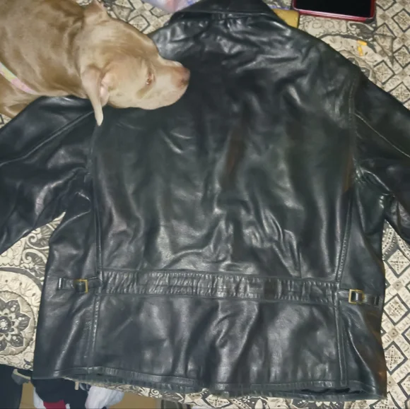 Polo By: Ralph Lauren XXL Black Leather Jacket 100% Genuine Leather